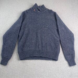 Northern Isles Vintage Wool Blend Button Collar Sweater Men’s size XL Marled